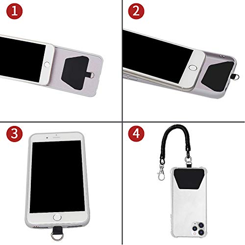 Doormoon Phone Tether Anti Theft, Phone Lanyard With Heavy Duty Carabiner - color: Black