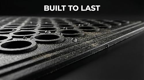 Lovinland Ourdoor Rubber Floor Mat for Outside Entrance 60"x35"