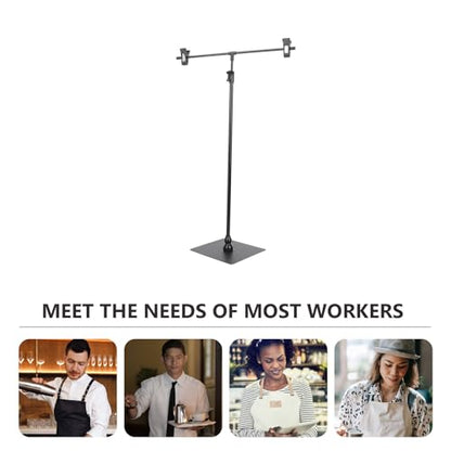 Zerodeko Adjustable T-Shaped Poster Stand Retractable Advertising Display Stand for Tabletop Height Adjustable Sign Holder for Store Signs Office Displays and Event