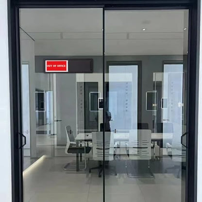 Door Sign Slider, Out of Office/In Office Sliding Status Indicator - color: Black In Office/Out Of Office