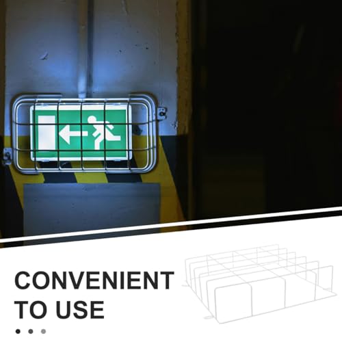 Alasum Wire Guard for Exit Sign Emergency Light Steel Wire Mesh for Exit Signs Wall Mounted Emergency Protective Cover Safety Guard 11.81 X 11.81 X 2.83 in White