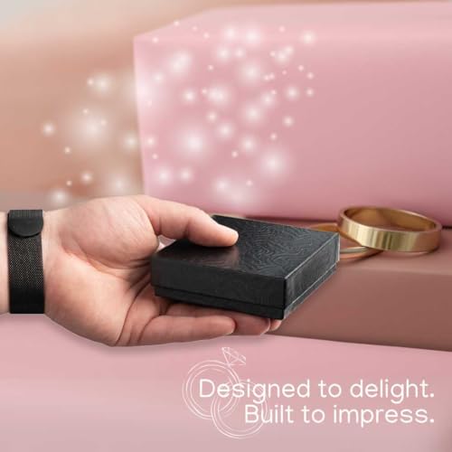 Prestige & Fancy Jewelry Gift Boxes 6 Pack 3.5x3.5x1 inch Cardboard Jewelry Box, Cotton Filled Small Gift Boxes With Lids | For Earring, Bracelet, Necklace, Gift Card Boxes For Presents