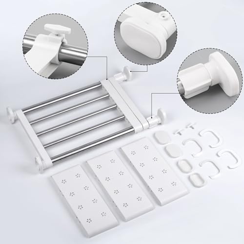 Metal Storage Rack Adjustable Organizer, Expandable Closet Tension Shelf, Organizer Shelf for Lockers