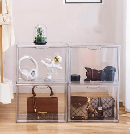 ZLLZUU Purse Organizer for Closet, X-Large Acrylic Display Case 5 Pack - size: 5pack-X Large