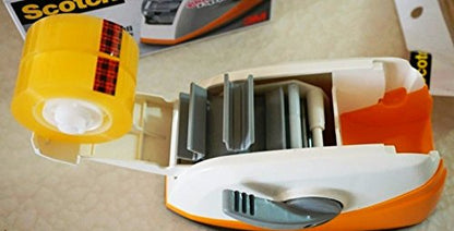 3M Desktop Dual_2 Acrylic Sticky Tape Dispenser Core, Self_Auto Cutter Tape Holder (Black)