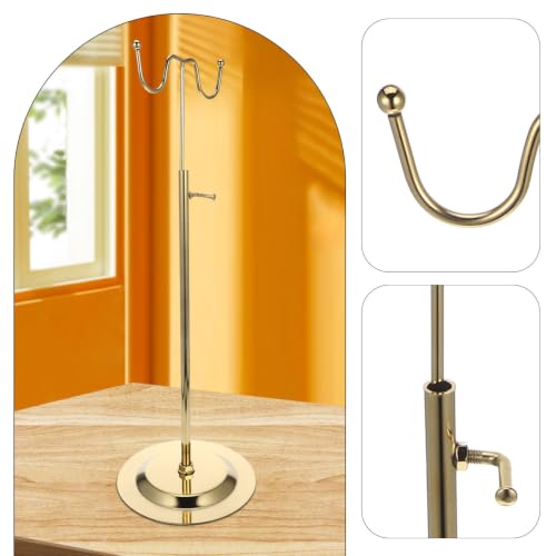 Adjustable Height Handbag Display Stand Metal Purse Organizer for Store Counter Lightweight Handbag Hanger for Retail and Home Use Space-Saving Design for Bag Shops and Wardrobe