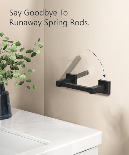 FORIOUS Commercial Toilet Paper Holder Wall Mount Bathroom Tissue Holder - color: Matte Black