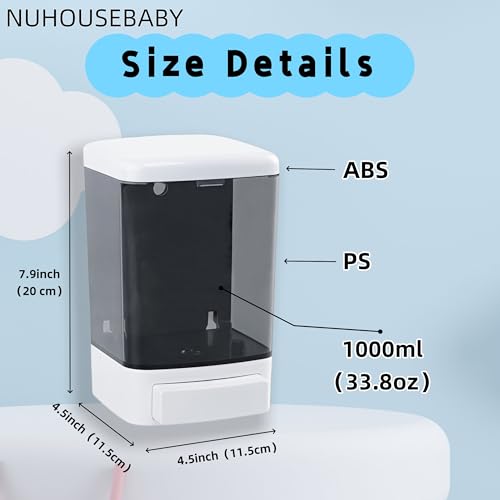 Manual Soap Dispenser Wall Mounted 33.8oz Bathroom Commercial