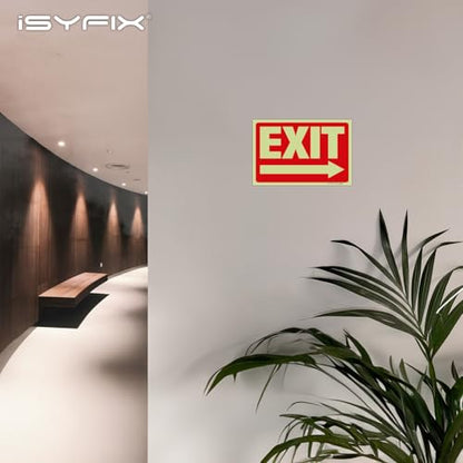 iSYFIX Exit Stickers Signs with Directional Right Arrow, 10x7 Inch, 2 Pack - color: Sticker Right, size: 2 Pk 10x7
