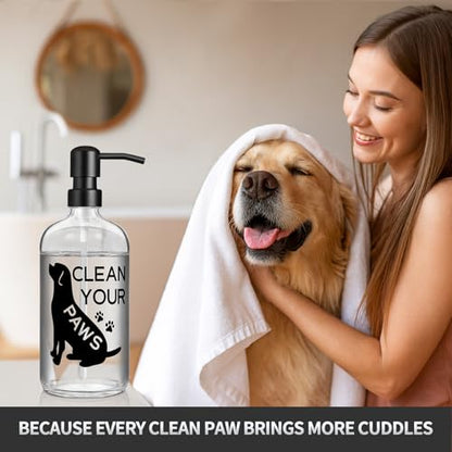 Black Dog Glass Hand Soap Dispenser 17 oz