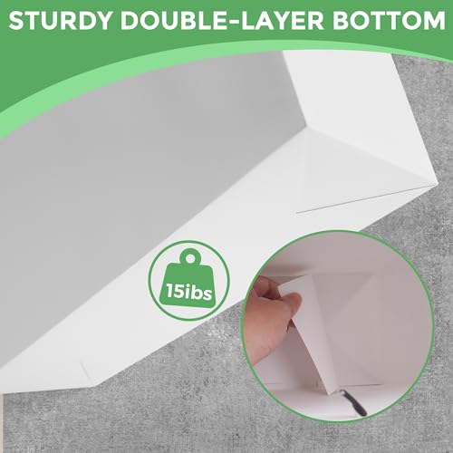 MOXARYSU White Gift Bags With Handles: 12.5x4.5x11 Inch 30pcs Large Paper Gags Bulk For Birthday Wedding Party Shopping - color: L-30-White