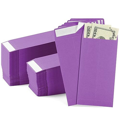 Fulmoon 500 Pcs Cash Envelopes Bulk,Purple - color: Purple