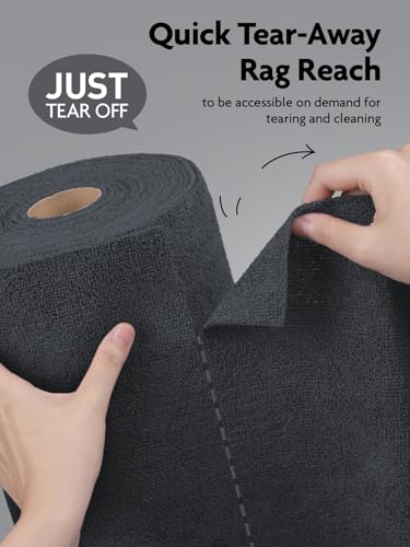 Fantasticlean Microfiber Cleaning Cloth Roll-675 Sheets(9 Rolls of Dimgrey) - color: Dimgray, size: 675 pack