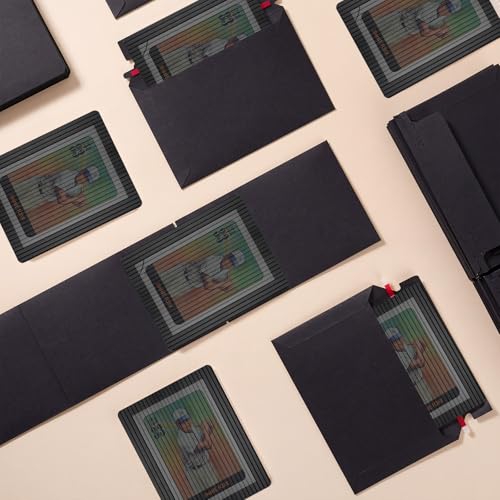 Faccito 400 Pcs Trading Card Shipping Envelopes Mailing Shield,Black - color: Black