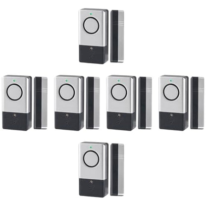 Window Door Alarm for Kids Personal Home Security Alarms with Chime for House, RV, Office, Business Safe - color: ‎silver gray