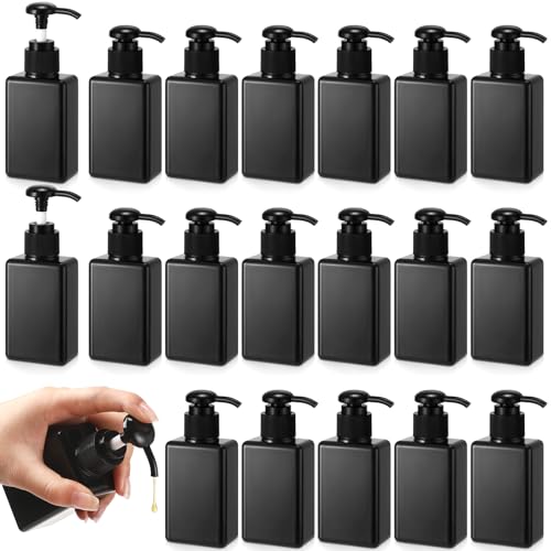 Domensi 24 Pcs 3.4 oz Pump Bottle Mini Travel Bottles, Whole Black - color: Whole Black