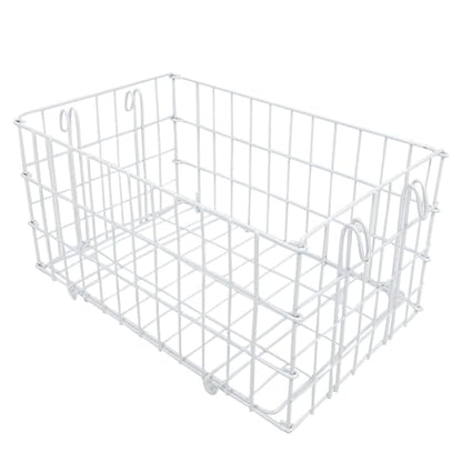 Large Capacity Folding Metal Wheelchair Basket Rear Basket Wheelchair Scooter Basket for Shopping Travel 40x26x20cm