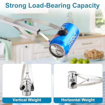 32" Grabber Reacher Tool for Seniors, 2-Pack Heavy Duty Trash Picker Upper with Suction Cup - Foldable Reacher Grabber Pickup Tool for Indoor & Outdoor Use, All-Purpose Grabber Tool