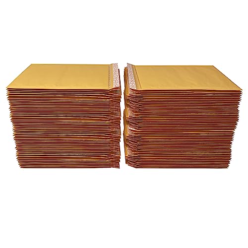 Kraft bubble mailers for Business packaging shipping and mailing (100, #5-10.5" x 16") - size: #5 - 10.5" x 16"