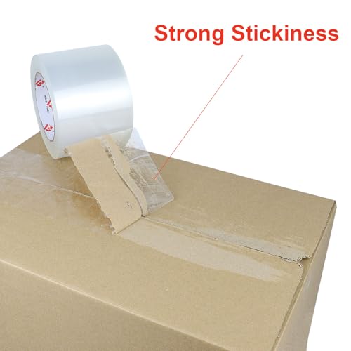 BOMEI PACK 3 inch Wide Clear Packing Tape, 3 inch x 110 Yards (330ft), Industrial Grade 3'' Heavy Duty Shipping Tape Refills for Box Office Moving, Packaging and Mailing - size: 3 inch x 110 yards
