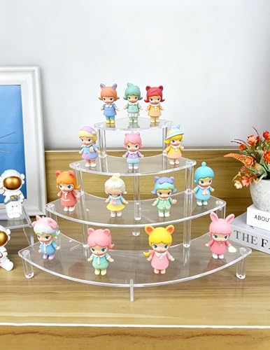 Gonice Small Acrylic Display Riser, 4 Tier Desktop Display Stand - size: 4tier