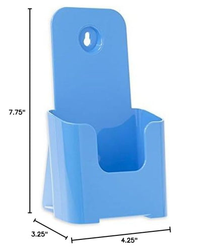 SOURCE ONE Tri Fold Brochure Holder 4X9 (6 Pack, Baby Blue) - color: Baby Blue, size: 6 Pack