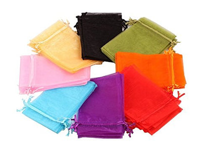 Wudygirl 100 PCS Organza Bags 4"x6" Gift Bags with Drawstring Mix - color: Mix, size: 4x6 IN