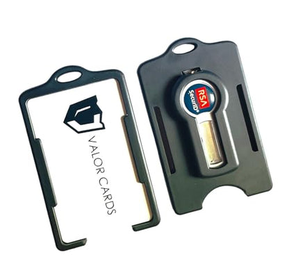 FicaraCo RSA and ID Badge Holder *Nearly Indestructible* (Single RSA ID Badge Holder - Midnight Black) - style: Single RSA ID Badge Holder (Midnight Black)