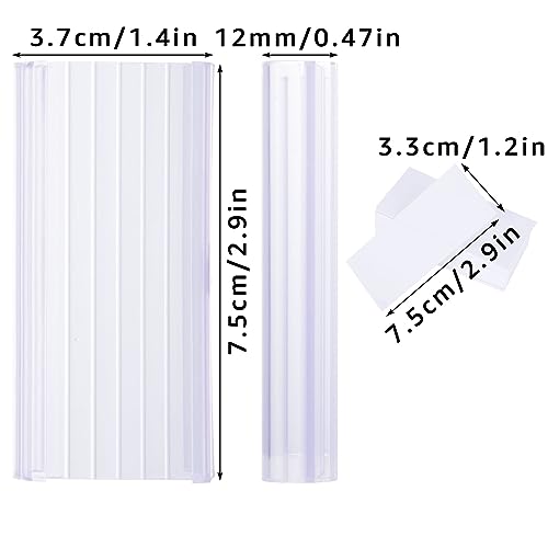 100 Pcs Wire Shelf Label Holders, Wire Rack Label Holder, Plastic Labels for Wire Shelving, Shelf Label Clips with Label Paper Inserts,Compatible with 1-1/4 Inch Shelves