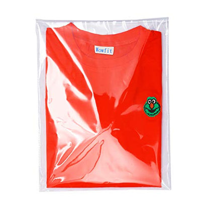 Wowfit 100 CT 10x13 Self Sealing Clear Shirt Bags for Small Business - size: 10x13 Inch (Pack of 100)