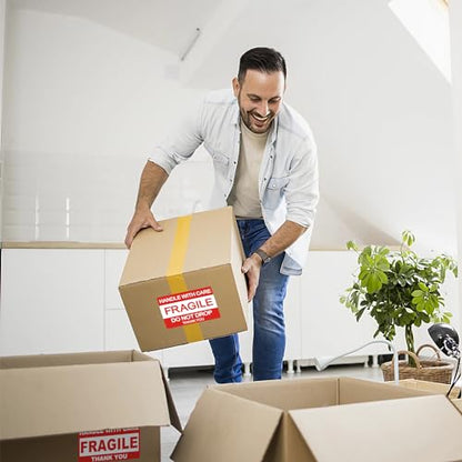 2" x 3" Fragile Stickers for Shipping and Moving Please Handle with Care Fragile Thank You Do Not Drop, Warning Stickers Fragile Labels, Permanent Adhesive(2 Rolls, 1000 Labels) - size: 2x3 inch