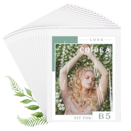 70 Pack 8x10" Clear Cellophane Bags for Shirts, Gift Wrapping, Artwork - size: 8x10 Inch