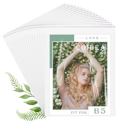 70 Pack 8x10" Clear Cellophane Bags for Shirts, Gift Wrapping, Artwork - size: 8x10 Inch