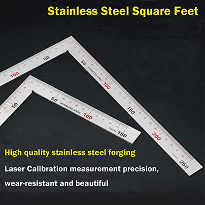 Utoolmart 150×300mm Stainless Steel L-Shape Right Angle Ruler - size: Stainless steel