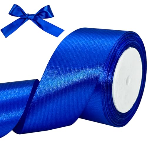 Luomorgo 2 Inch Satin Ribbon, 25 Yards, Royal Blue - color: Royal Blue, size: 2 inch x 25 yards