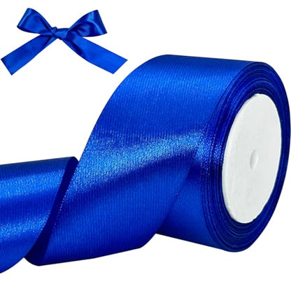 Luomorgo 2 Inch Satin Ribbon, 25 Yards, Royal Blue - color: Royal Blue, size: 2 inch x 25 yards