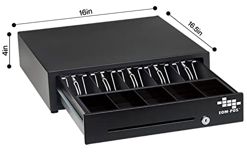 Cash Register Money Drawer, Printer Driven. Compatible with Square - style: Cash Drawer