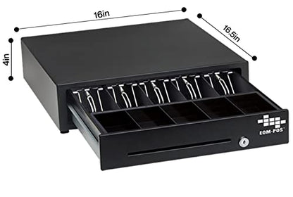 Cash Register Money Drawer, Printer Driven. Compatible with Square - style: Cash Drawer
