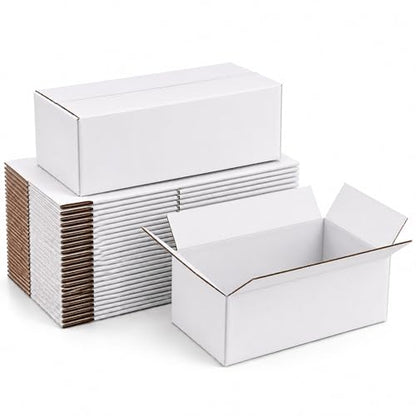 12x6x6 White Shipping Boxes, 25 Pack - size: 12x6x6 Inch