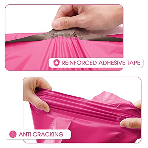 Metronic Poly Mailers 14.5x19 100 Pack, Large Thick Self Seal Shipping Bags - color: Pink, size: 14.5x19 100PC