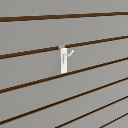 Econoco Slatwall Deluxe Hooks, 96 Pack, White, 1in - color: White, size: 1" Length