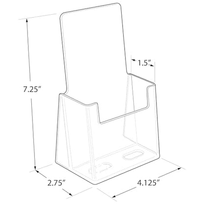 Azar Displays 252012 Acrylic Trifold Brochure Holder Plastic Counter top Organizer 10-Pack, Clear - size: 10-Pack, style: No Business Card Pocket