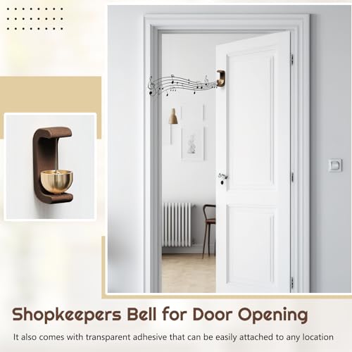 Zonon 4 Pcs Magnetic Wooden Doorbell Chime, Black Walnut - color: Black Walnut