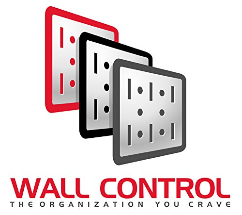 Wall Control Narrow Pegboard Rack 8in x 32in White Metal Pegboard Runner Tool Board - color: White