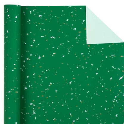 WRAPAHOLIC Green Wrapping Paper Roll - Mini Roll - 17 Inch x 16.5 Feet - Gold Green Christmas Wrapping Paper with Silky Touch Perfect for Christmas, Birthday, Holiday, Wedding, Baby Shower - color: Green, size: 17 inch x 16.5 feet