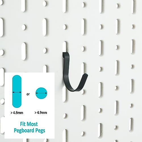Pegboard J Hooks Black 80pcs Peg Board Metal Tool Hangers for Garage Craft - style: 80pcs Black J Hooks