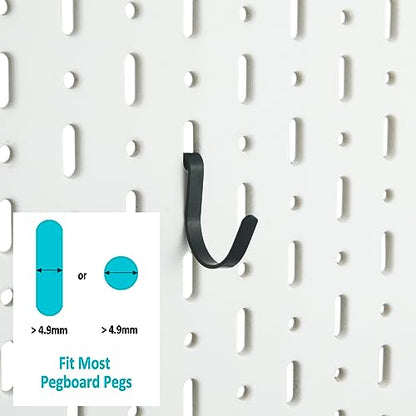 Pegboard J Hooks Black 80pcs Peg Board Metal Tool Hangers for Garage Craft - style: 80pcs Black J Hooks