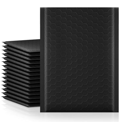 Fuxury Bubble Mailers 6x10" Black Padded Envelopes 50 Pack Usable Size 6x9" - color: Black, size: 6x10" 50PC