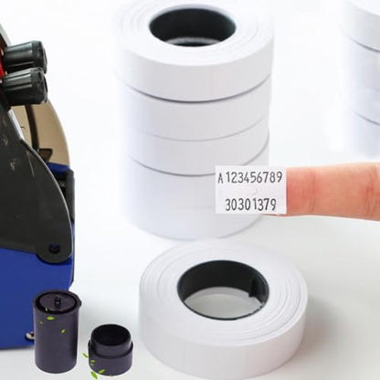 MX-6600 Price Labels, Double Line Pricemarker Labels Paper for MX-6602/YH-689/G6600/CN-6600EOS, Price Gun Stickers, 10 Rolls/5000pcs, Without Gun (10pcs Ink Roller) - color: 10pcs Ink Roller