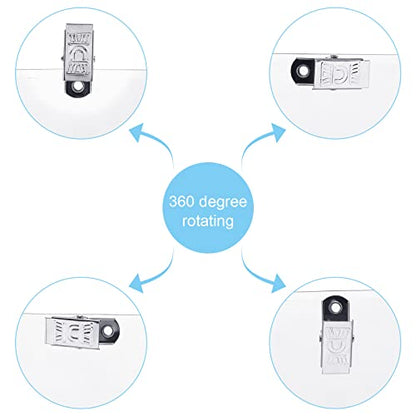 Eaasty 200 Pcs Clear Badge Holder with Metal Clip 3x4'' Name Tag for Office